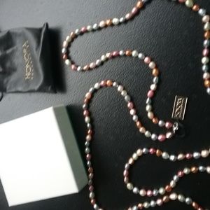 Cultured Freshwater Pearl 54" Sherbet Baroque Strand Necklace